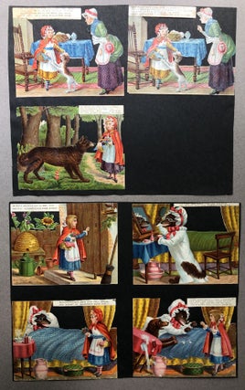 Item #H11233 1890s set of 6 die-cuts illustrating Little Red Riding Hood