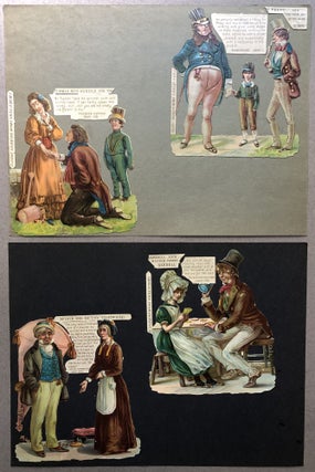 1890s 9 die-cuts illustrating characters from Charles Dickens novels
