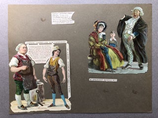 1890s 9 die-cuts illustrating characters from Charles Dickens novels