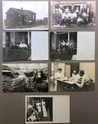 Item #H11259 7 ca. 1900s Real Photo Postcards (RPPCs) of families, couples, mixed groups of men...