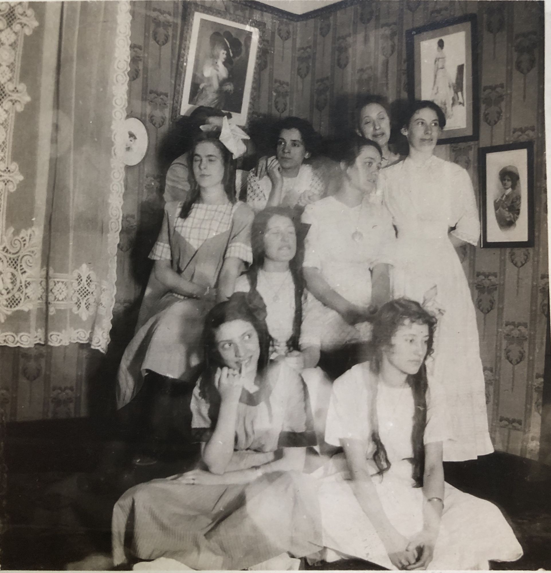 13 Ca. 1900s Real Photo Postcards RPPCs of Women and Girls in