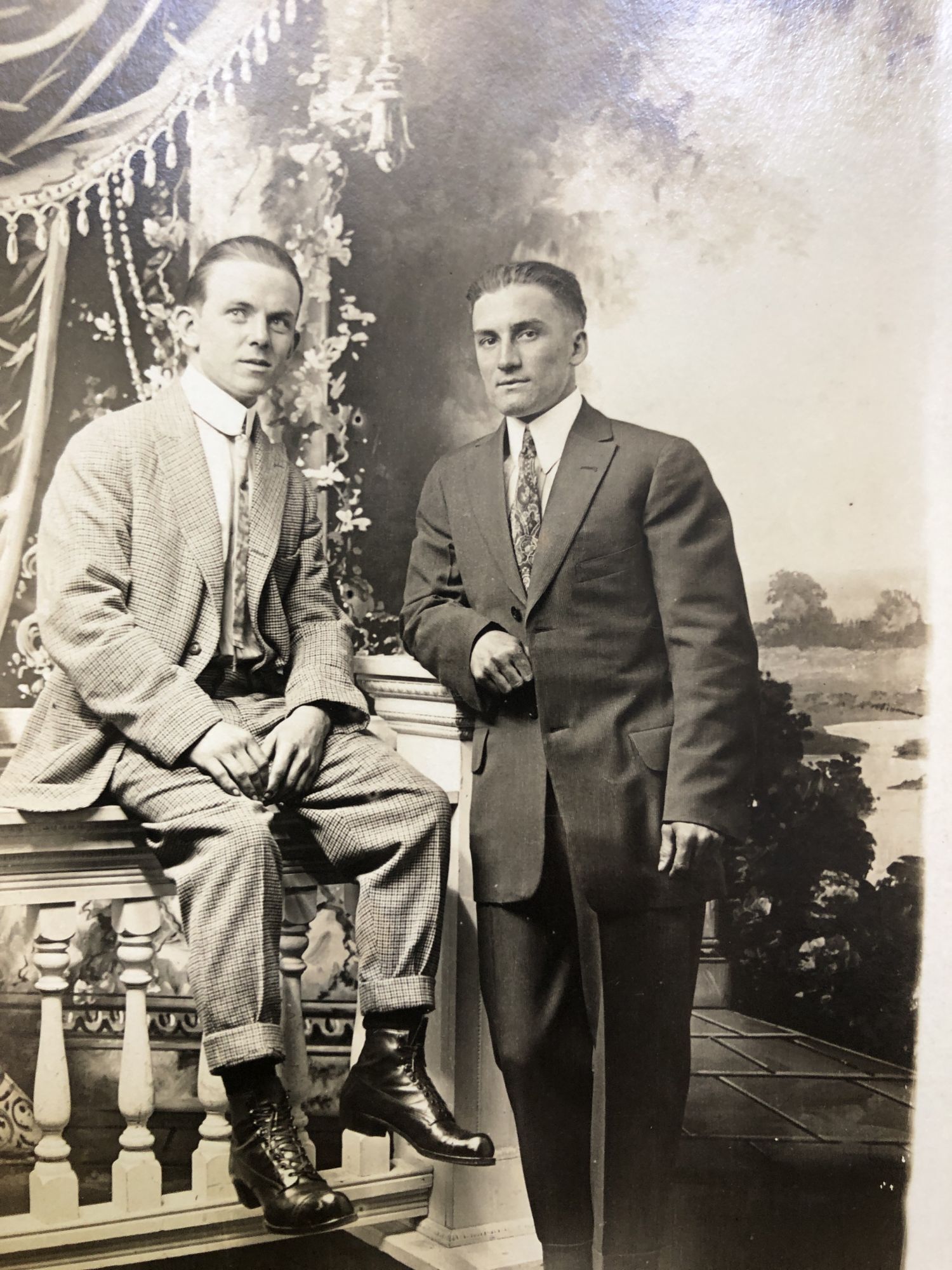 10 Ca. 1900s Real Photo Postcards RPPCs of Men in Couples or Groups