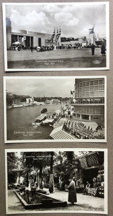 Item #H11270 3 Real Photo Postcards from 1937 Paris Exposition Internationale: Le Pavillon...