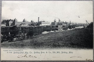 Item #H11281 1905 postcard of Belding-Hall Mfg. Co. and Silk Mill, Belding Michigan