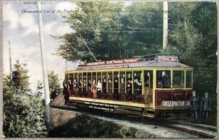 Item #H11282 Ca. 1900s postcard of the Observation Car of the Portland Railway, Light and Power...