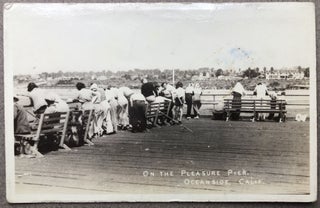 Item #H11298 1920s Real Photo Postcard: On the Pleasure Pier, Oceanside, California