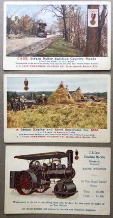 Item #H11324 3 early 1900s trade postcards from J. I. Case Threshing Machine Co. Racine, Wisconsin