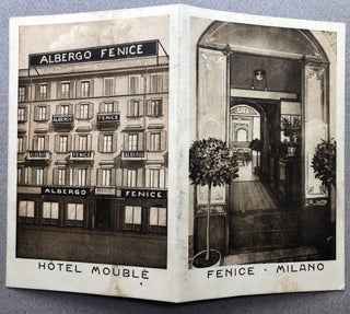 Item #H11326 Ca. 1910s detachable postcard ad for Hotel / Alberrgo Fenice Mouble, Milano