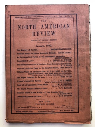 Item #H11399 The North American Review, January 1902. W. D. Howells Maurice Maeterlinck, M. J. Magee