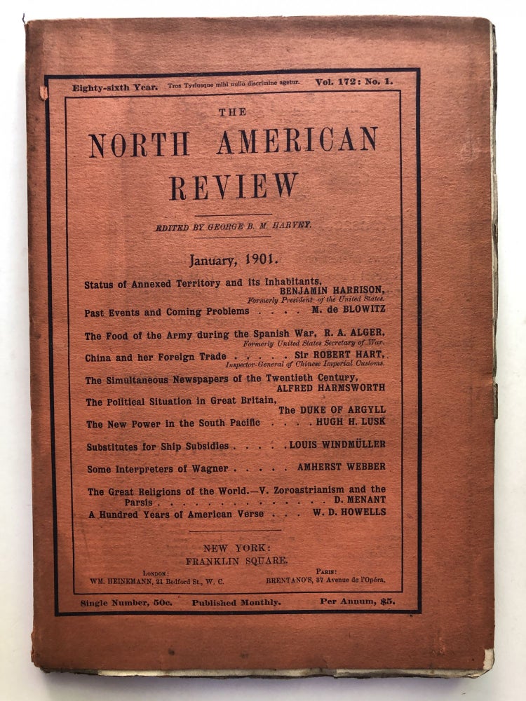 Item #H11400 The North American Review, January 1901. Duke of Argyll Benjamin Harrison, W. D. Howells.