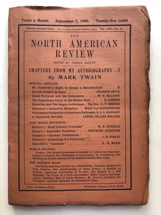 Item #H11403 The North American Review, September 7, 1906. W. D. Howells Mark Twain, "Q",...
