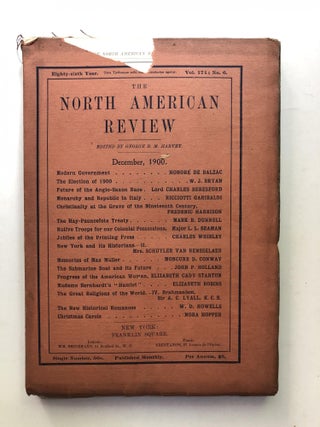 Item #H11419 The North American Review, December 1900. W. J. Bryan Balzac, Charles Whibley,...