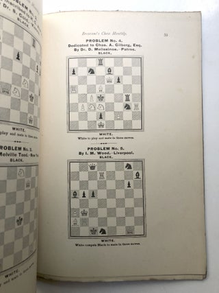 Brentano's Chess Monthly, Vol. 1 no. 1 May 1881 - Vol. 2 nos. 3-4 August-September 1882 - all in original wraps