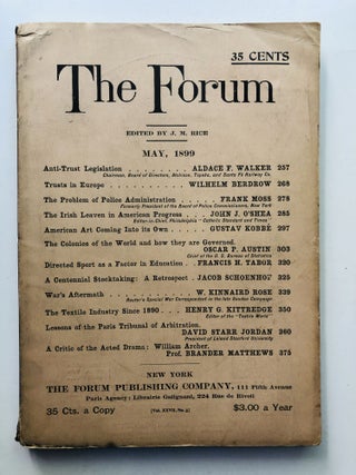 Item #H11441 The Forum, May 1899. Joseph Mayer Rice, Brander Matthews, Gustav Kobbé, ed....