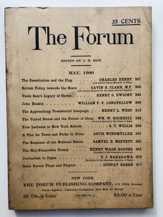 Item #H11450 The Forum, May 1900. Joseph Mayer Rice, Gustav Kobbé, T. J. Nakagawa, ed....
