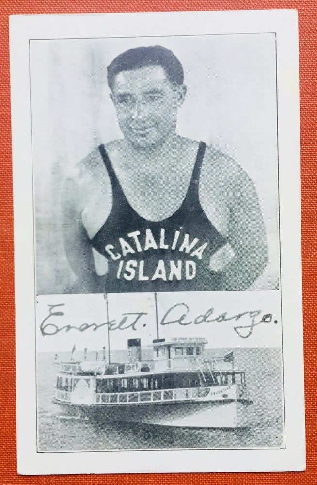 Item #H1156 Postcard of Everett Adargo, Deep Sea Diver, Catalina Island, CA ca. 1925-1930. Everett Adargo.