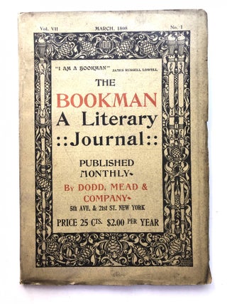 Item #H11600 The Bookman, a Literary Journal, March 1898. Stephen Crane, W. Robertson Nicoll,...