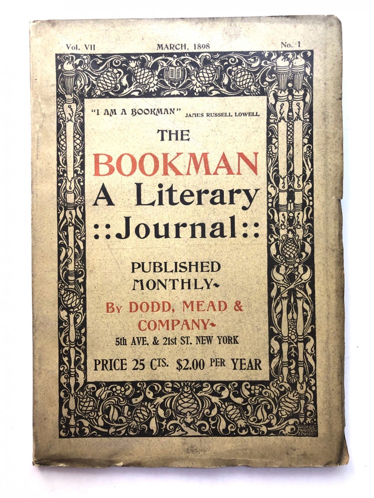 Item #H11600 The Bookman, a Literary Journal, March 1898. Stephen Crane, W. Robertson Nicoll, Myrtle Reed.