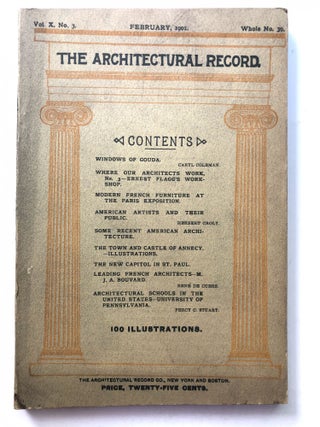 Item #H11603 The Architectural Record, January 1901. Herbert Croly Caryl Coleman