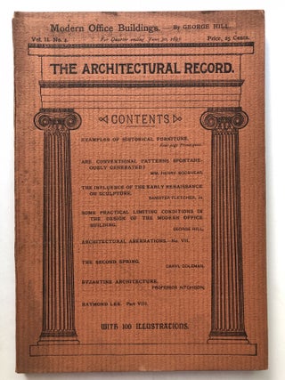 Item #H11612 The Architectural Record, Vol. II no. 4, April-June 1893. Goerge Hill William Henry...