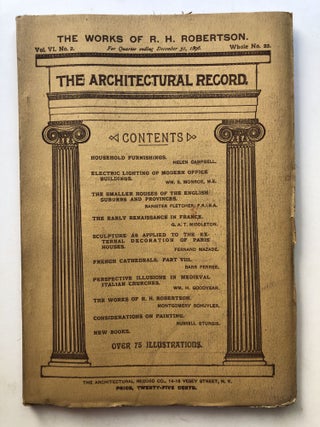 Item #H11641 The Architectural Record, Vol. VI, no. 2, October-December 1896. Banister Fletcher...
