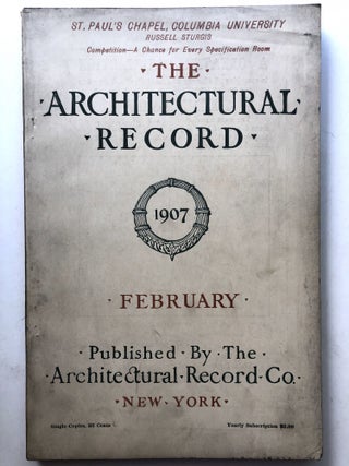 Item #H11647 The Architectural Record, Vol. XXI, No. 2, February 1907. Frederic Lees Russell Sturgis