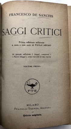 Saggi Critici - 3 volumes bound in one