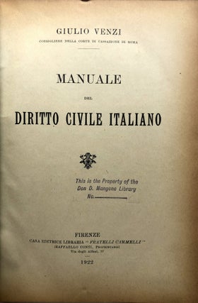 Manuale del Diritto Civile Italiano