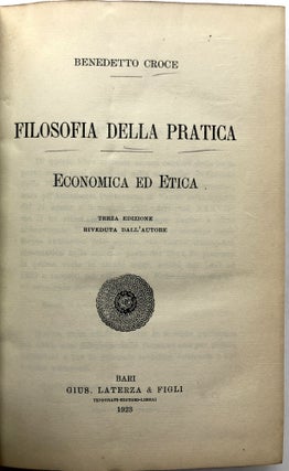 Filosofia Della Pratica, Economica ed Etica, Terza Edizione, Riveduta dall'autore