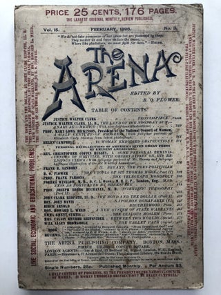 Item #H11966 The Arena, February 1896. Benjamin O. Flower, Mary Lowe Dickinson, Helen Campbell,...