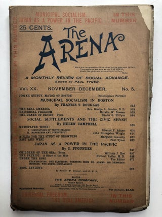 Item #H11976 The Arena, November-December 1898. Paul Tyner, Helen Campbell, ed. Francis T. Douglas