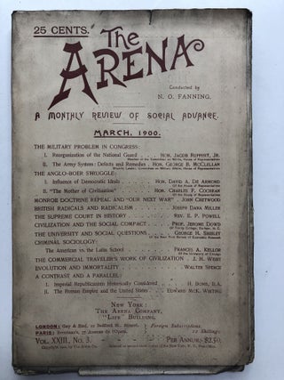 Item #H11987 The Arena, March 1900. N. O. Fanning, Jr, Jacob Ruppert, ed. George B. McClellan