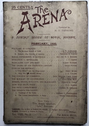 Item #H12008 The Arena, February 1900. N. O. Fanning, Albert Watkins, ed. Lydia Ross