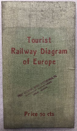 Item #H12100 Tourist Railway Diagram of Europe, showing the Faires - Times - Distances between...