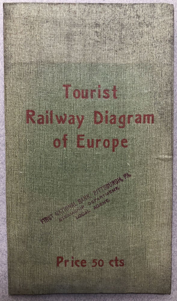 Item #H12100 Tourist Railway Diagram of Europe, showing the Faires - Times - Distances between the Principal Cities. Al. Peters.