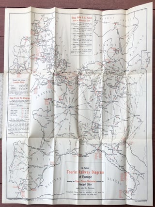 Tourist Railway Diagram of Europe, showing the Faires - Times - Distances between the Principal Cities