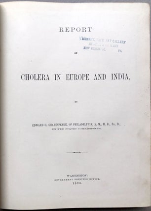 Report on Cholera in Europe and India