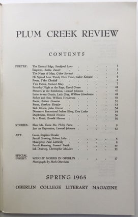 Plum Creek Review, Spring 1965 (3rd issue)