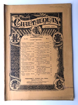 Item #H12230 The Chautauquan, March 1887. Theodore L. Flood, Mary A. Livermore, ed. Ida Tarbell