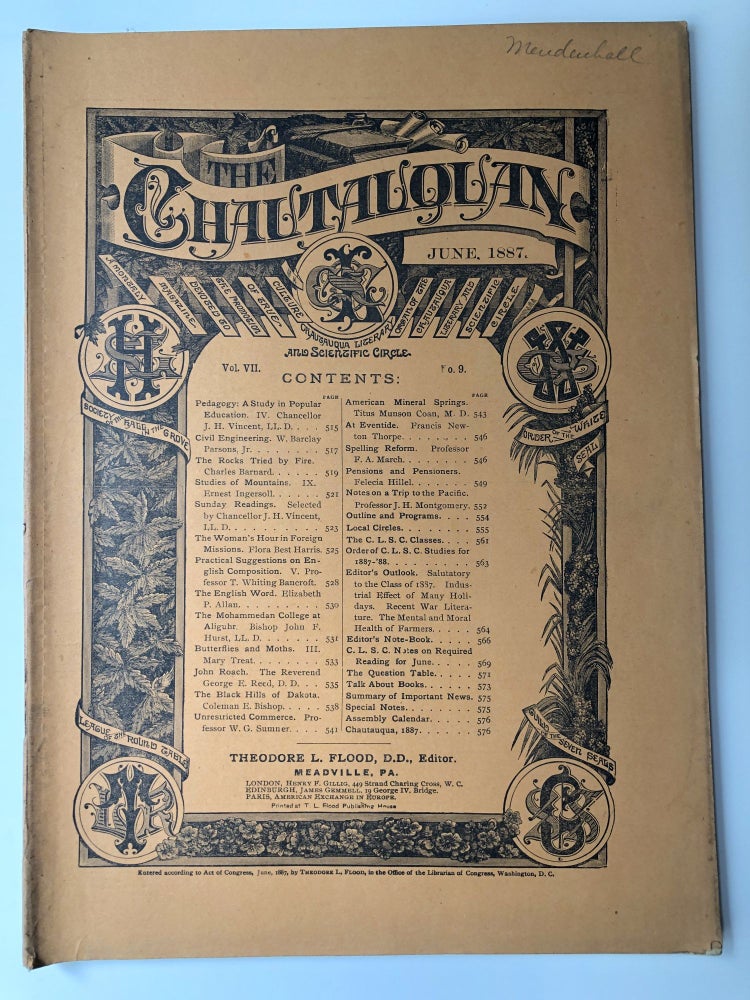 Item #H12232 The Chautauquan, June 1887. Theodore L. Flood, Coleman Bishop, ed. J. H. Vincent.