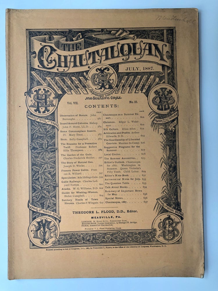 Item #H12233 The Chautauquan, July 1887. Theodore L. Flood, Helen Campbell, ed. John Burroughs.