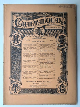 Item #H12236 The Chautauquan, December 1887. Theodore L. Flood, Elaine Goodale, ed. Richard T. Ely
