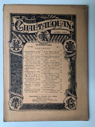 Item #H12240 The Chautauquan, April 1888. Theodore L. Flood, Lyman Abbott, ed. Susan Hayes Ward