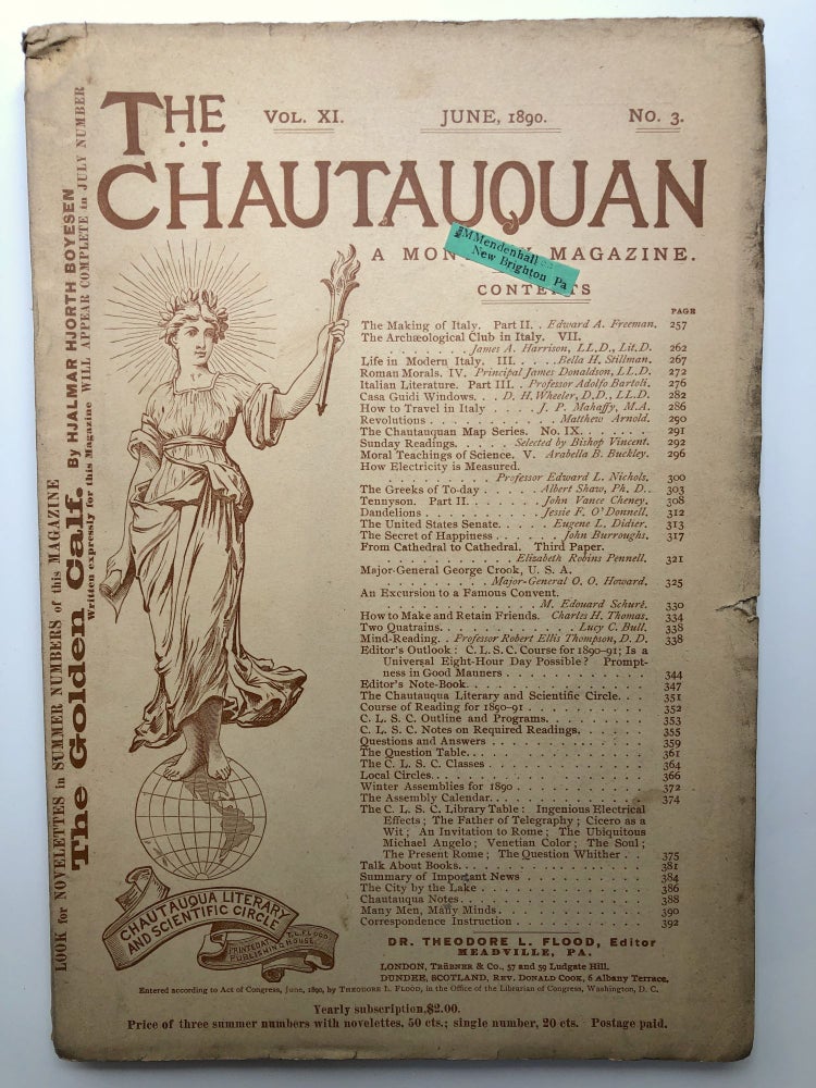 Item #H12262 The Chautauquan, May 1890. Theodore L. Flood, Matthew Arnold, ed. John Burroughs.