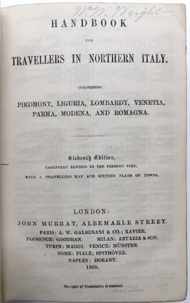 Handbook for Travellers in Northern Italy, comprising Piedmont, Liguria, Lombardy, Venetia, Parma, Modena, and Romagna