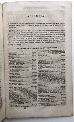 Facts for the People: or Every One's Book, to which is added an appendix: An Account of the Wealthy Families in New-York, Philadelphia and Boston