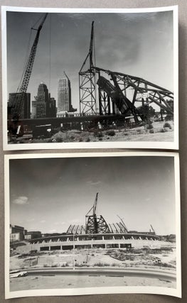20 8x10 original photos of 1958-61 downtown Pittsburgh construction projects: Hilton Hotel, Civic Arena, etc.