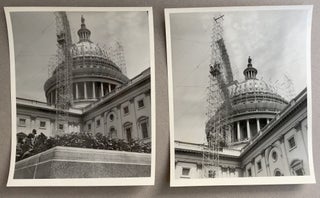 Item #H12668 7 vintage 8x10 photos documenting restoration of the Capitol dome, Washington DC ca....