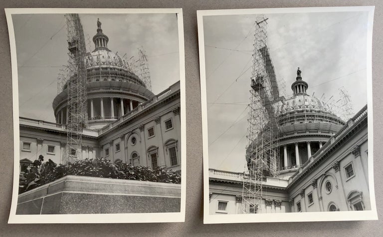 Item #H12668 7 vintage 8x10 photos documenting restoration of the Capitol dome, Washington DC ca. 1959. Albert L. Hilger.