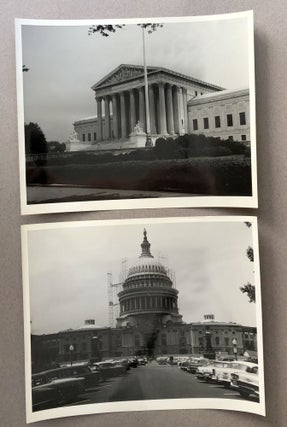 7 vintage 8x10 photos documenting restoration of the Capitol dome, Washington DC ca. 1959